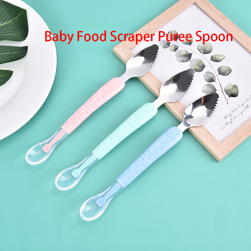 Puree Baby Food - 1개입, 양면 헤드 아기용 이유식 스크레이퍼,