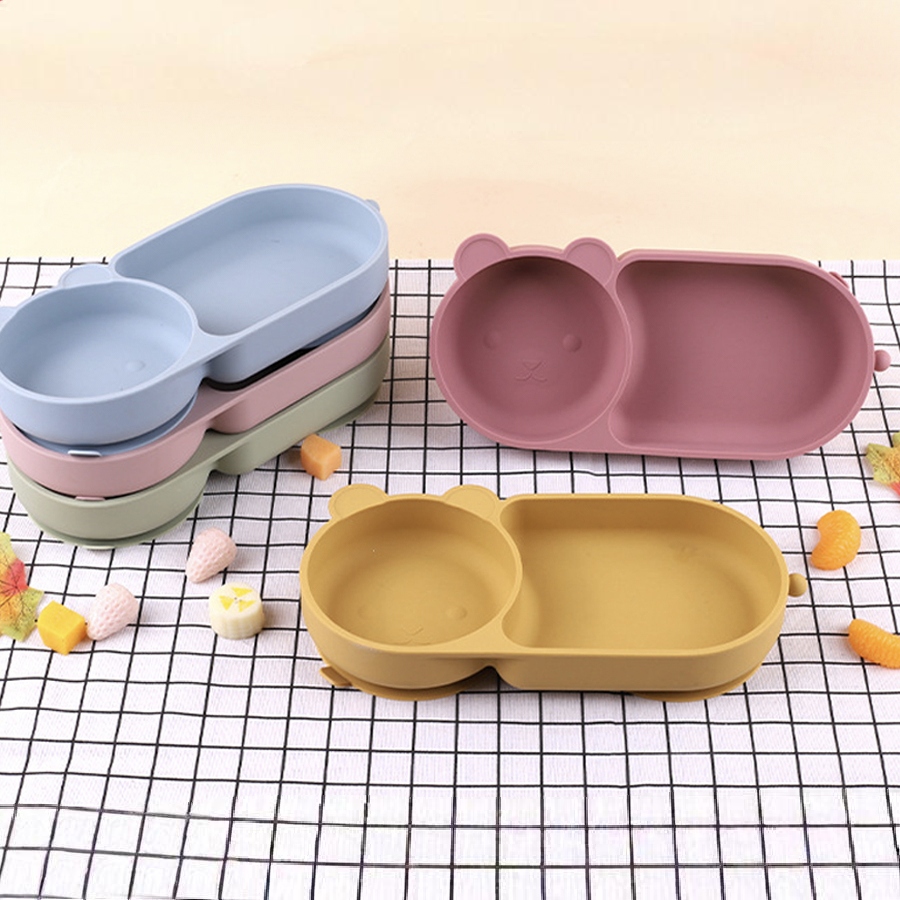 Baby Food Diary - 아기 실리콘 흡입 컵 그릇 귀여운