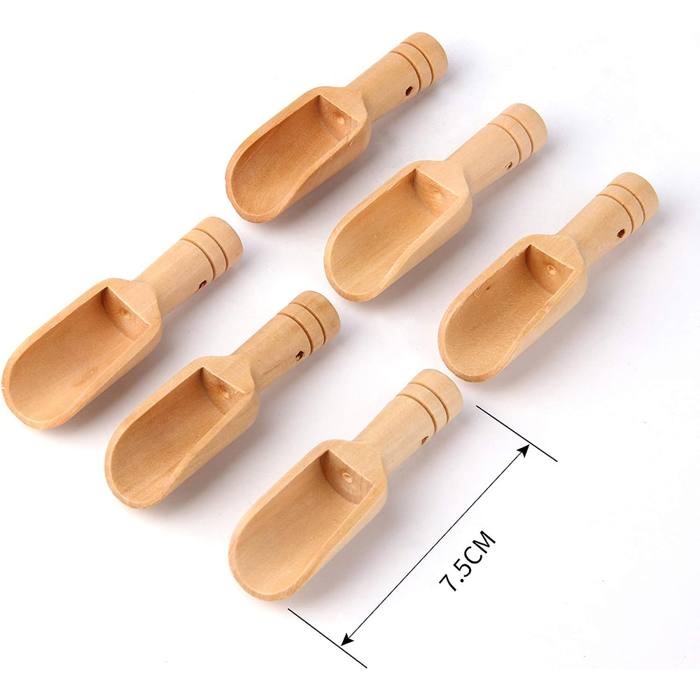 Weaning Spoon Set - 10/30/50/100pcs 커피 미니 나무 숟가락 목욕