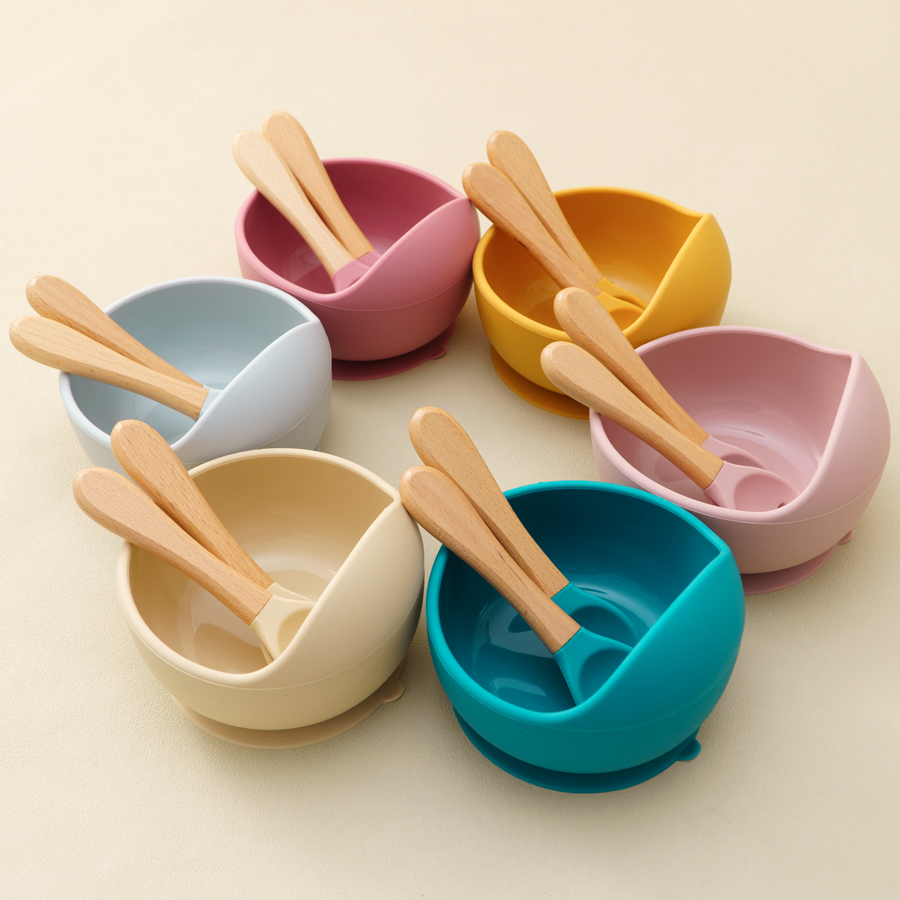Baby Food Dispensing Spoon - Mamaplan 3PCS 아기 실리콘 먹이 세트