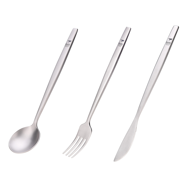 Weaning Spoon Set - Keith 티타늄 휴대용 스푼 포크 나이프