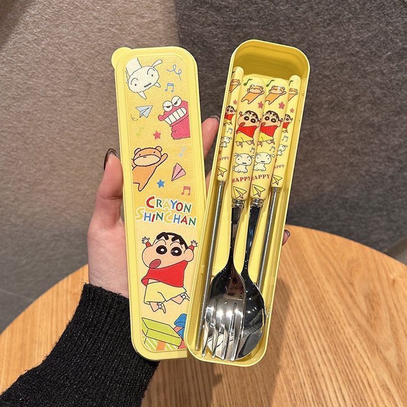 카와이 크레용 신찬 스테인레스 스틸 스푼 포크 젓가락  - Weaning Spoon Set 리뷰 및 가격