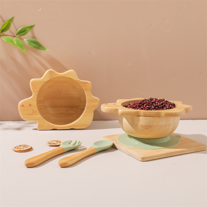 아기 나무 식기 세트 공룡 대나무 나무 접시 그릇 실리 - Baby Food Dispensing Spoon 리뷰 및 가격