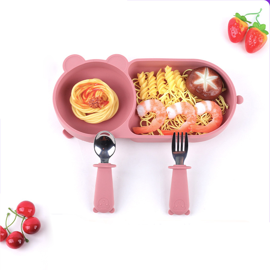 아기 실리콘 흡입 컵 그릇 귀여운 곰 디자인 마카롱 색 - Baby Food Diary 리뷰 및 가격