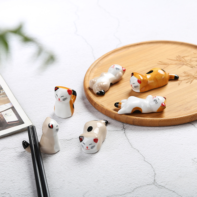 5 개/대 젓가락 나머지 젓가락 베개 귀여운 고양이 젓 - Weaning Spoon Set 리뷰 및 가격