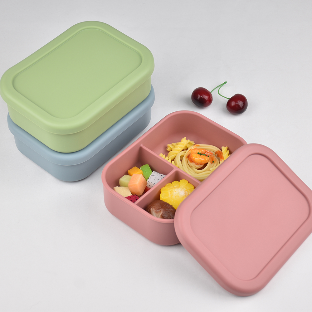 3칸 식품 등급 실리콘 벤토 도시락 - 누출 방지, 전 - Baby Food Options 리뷰 및 가격