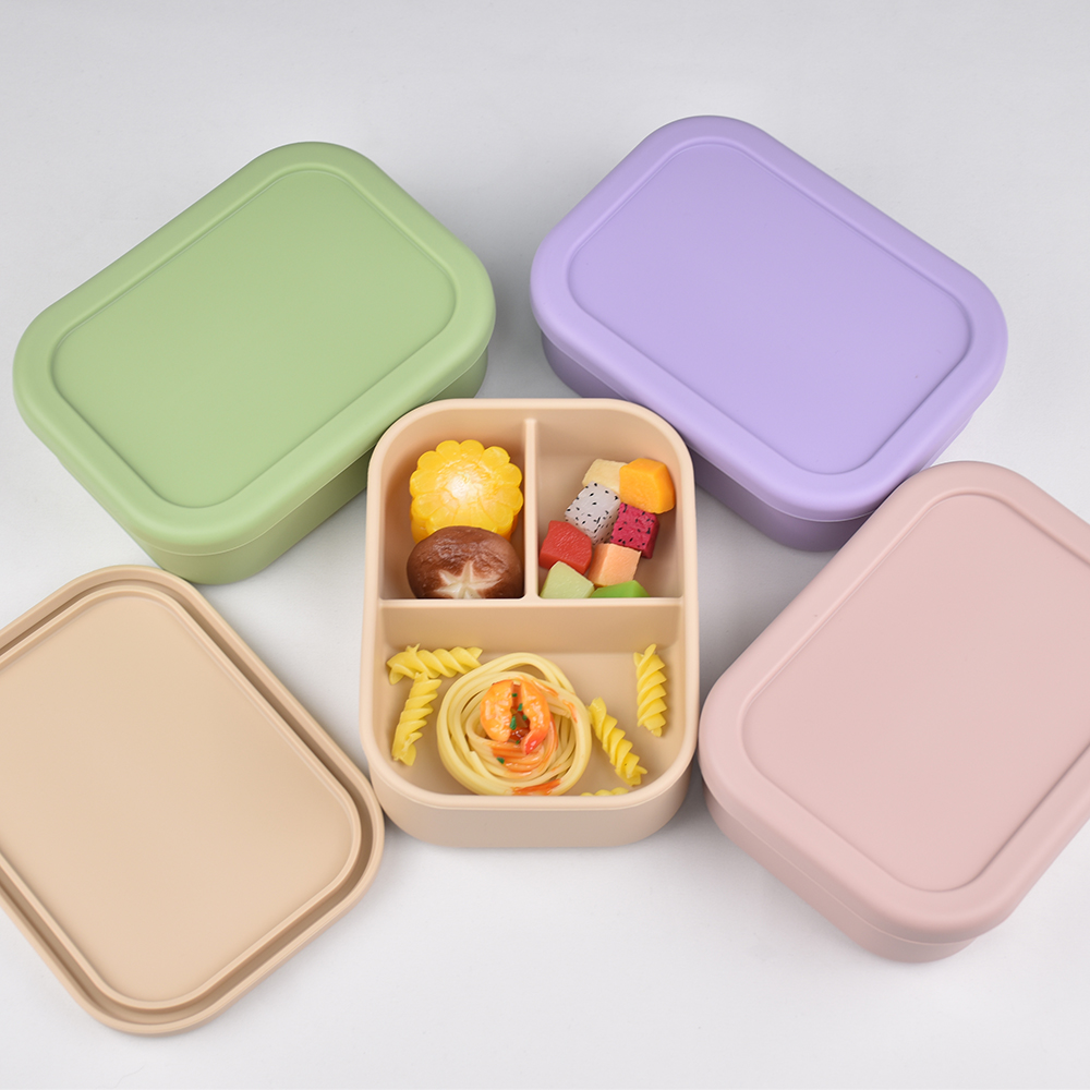 3칸 식품 등급 실리콘 벤토 도시락 - 누출 방지, 전 - Baby Food Options 리뷰 및 가격