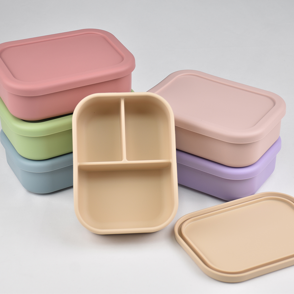 3칸 식품 등급 실리콘 벤토 도시락 - 누출 방지, 전 - Baby Food Options 리뷰 및 가격