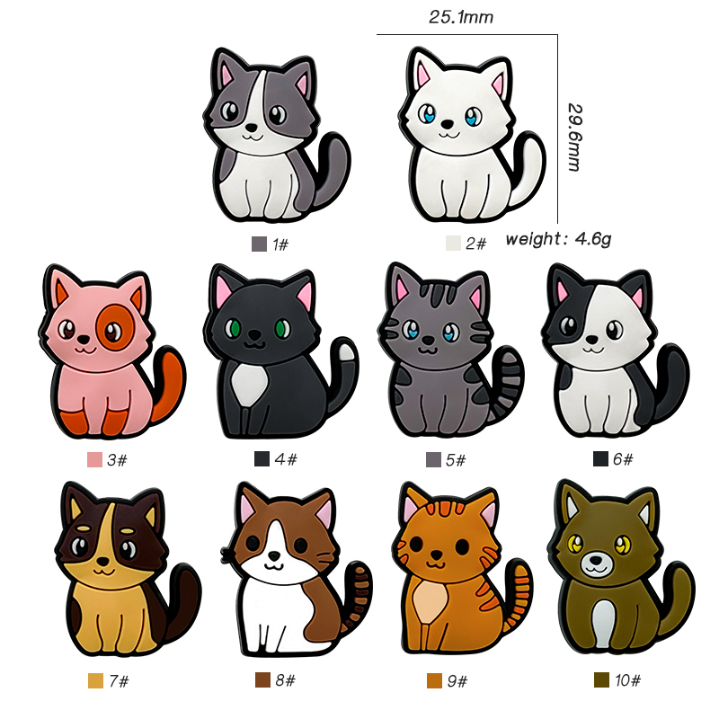 10pcs 아기 실리콘 새로운 만화 동물 새끼 고양이  - Baby Food Kitten 리뷰 및 가격
