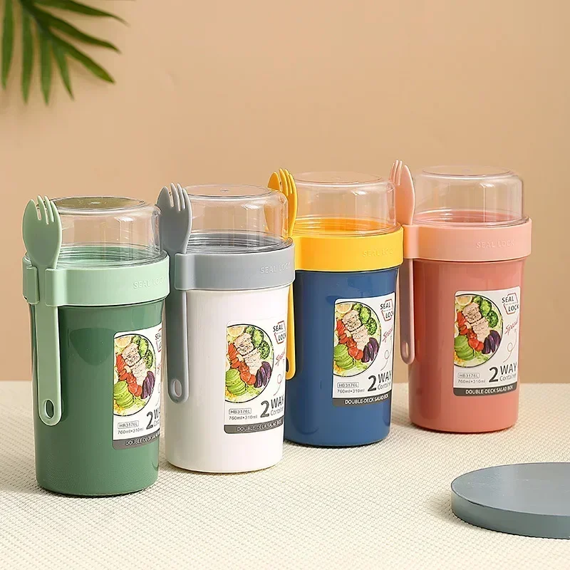 벤토 도시락 샐러드 오트밀 아침식사 더블컵 시리얼 견과 - Weaning Spoon Set 리뷰 및 가격
