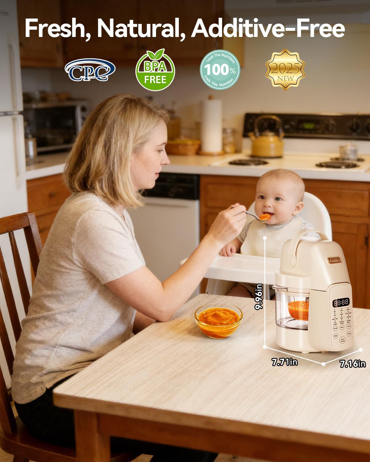 고성능 9가지 기능이 있는 유아용 식품 제조기, 자동  - Baby Food Steamer 리뷰 및 가격