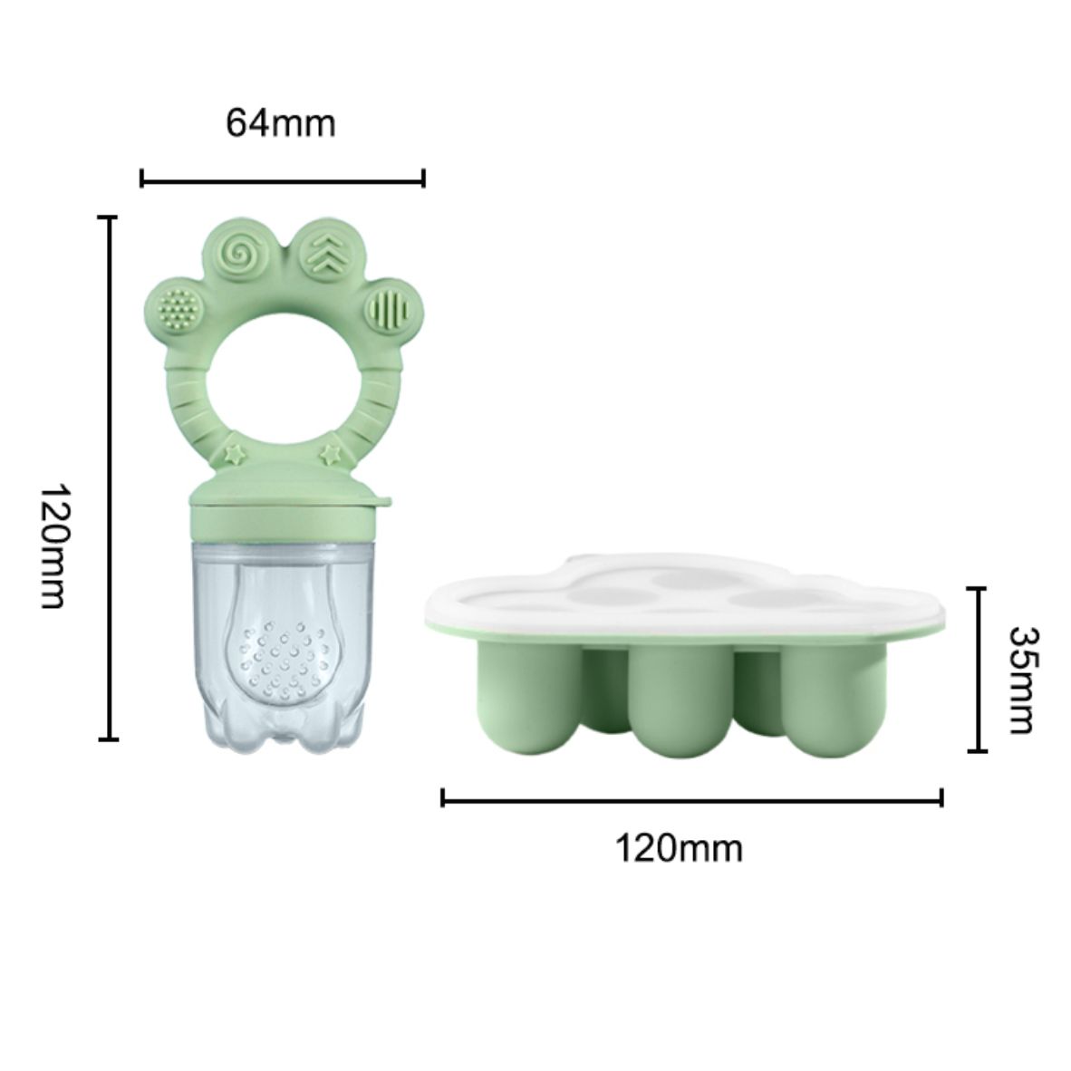 아기 과일 푸드 피더 및 냉동 트레이 콤보, 모유 아이 - Baby Food Feeder 리뷰 및 가격