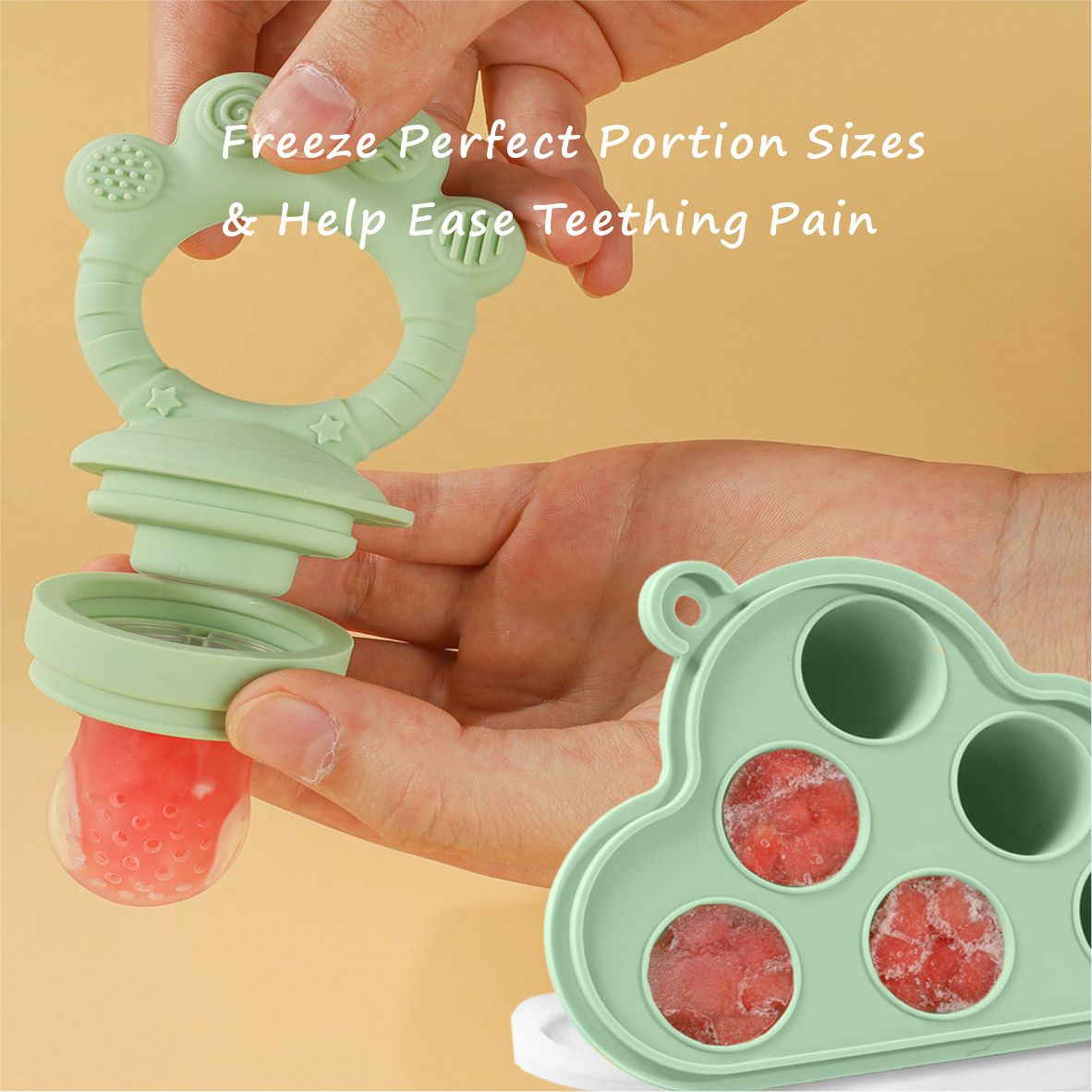 아기 과일 푸드 피더 및 냉동 트레이 콤보, 모유 아이 - Baby Food Feeder 리뷰 및 가격