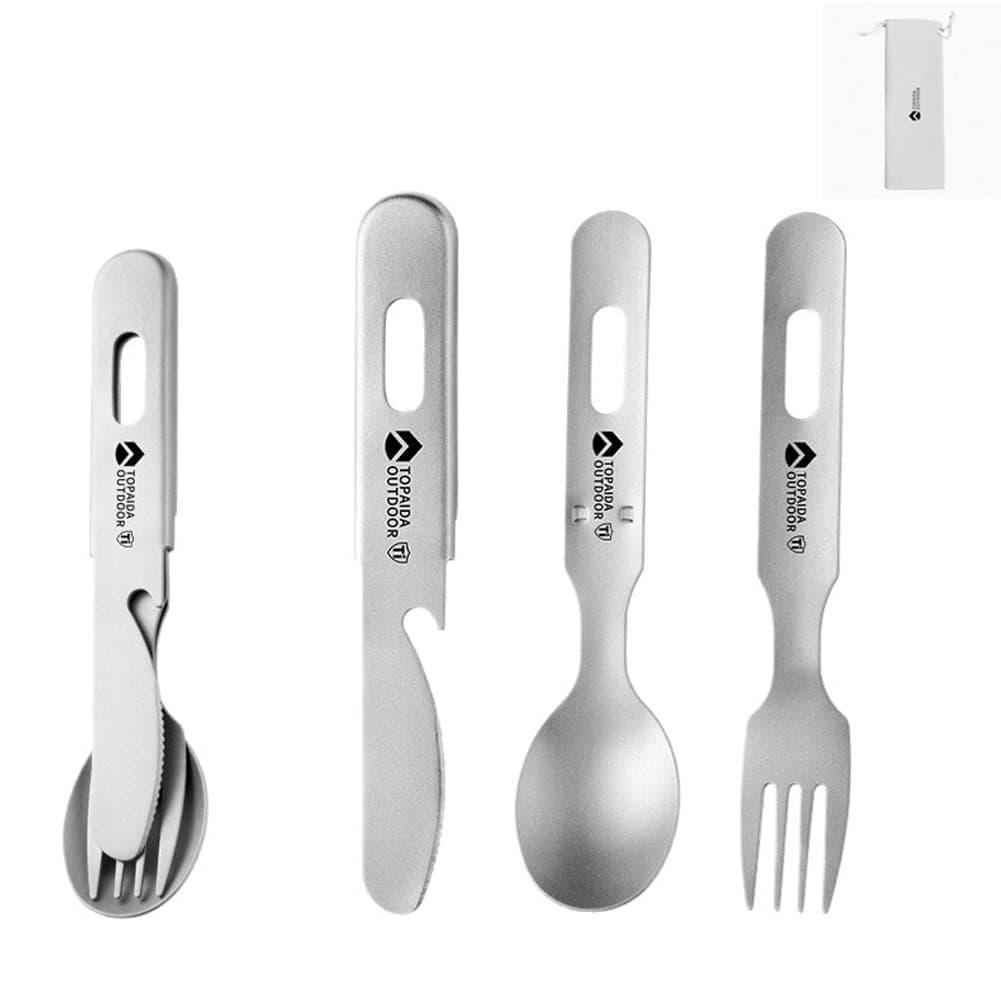 초경량 티타늄 캠핑용 포크, 숟가락, 칼 세트 (3 i - Weaning Spoon Set 리뷰 및 가격