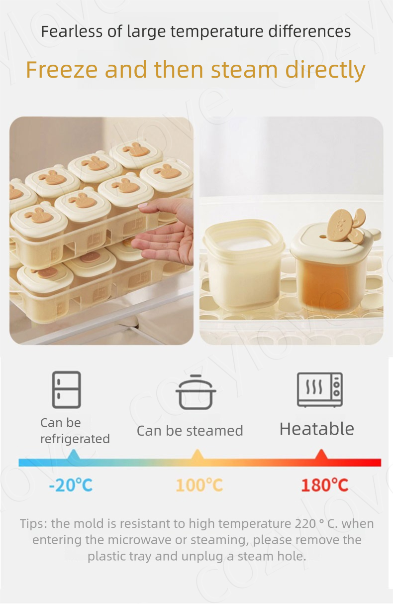 휴대용 이유식 냉동 트레이 (4/8개 적층형 용기 포함 - Baby Food Pouches Reusable 리뷰 및 가격
