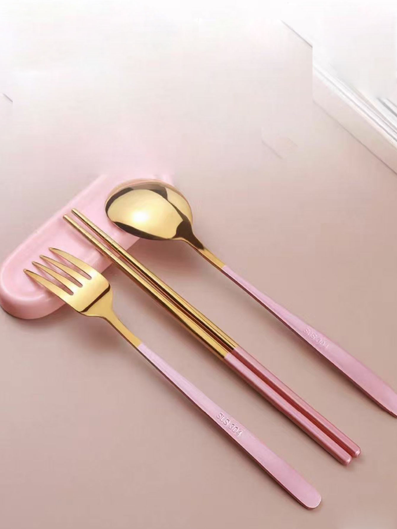 304 스테인리스 스틸 젓가락, 스푼, 포크 세트 휴대 - Weaning Spoon Set 리뷰 및 가격