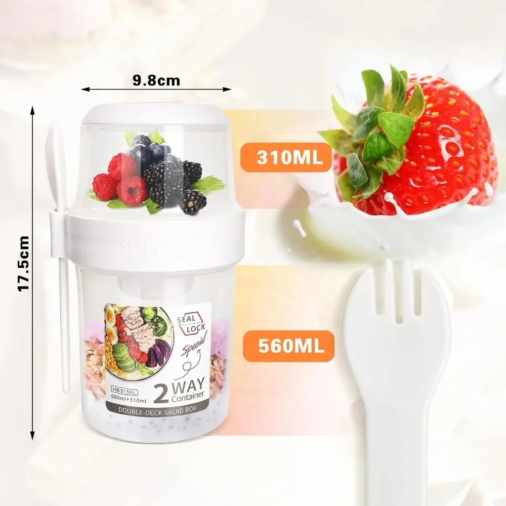 샐러드 컵 아침 식사 컵 휴대용 식품 저장 도시락 상자 - Weaning Spoon Set 리뷰 및 가격