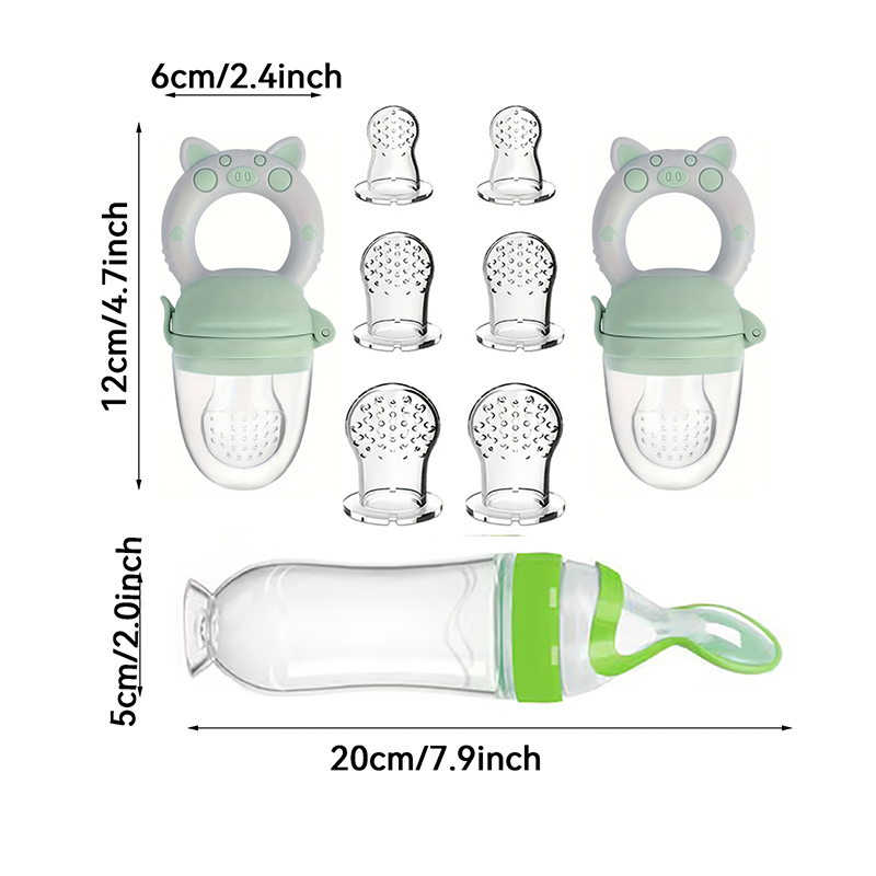 9pcs 먹이 칼: 쌀 시리얼용 스푼 및 흡입 컵이 있 - Baby Food Feeder 리뷰 및 가격