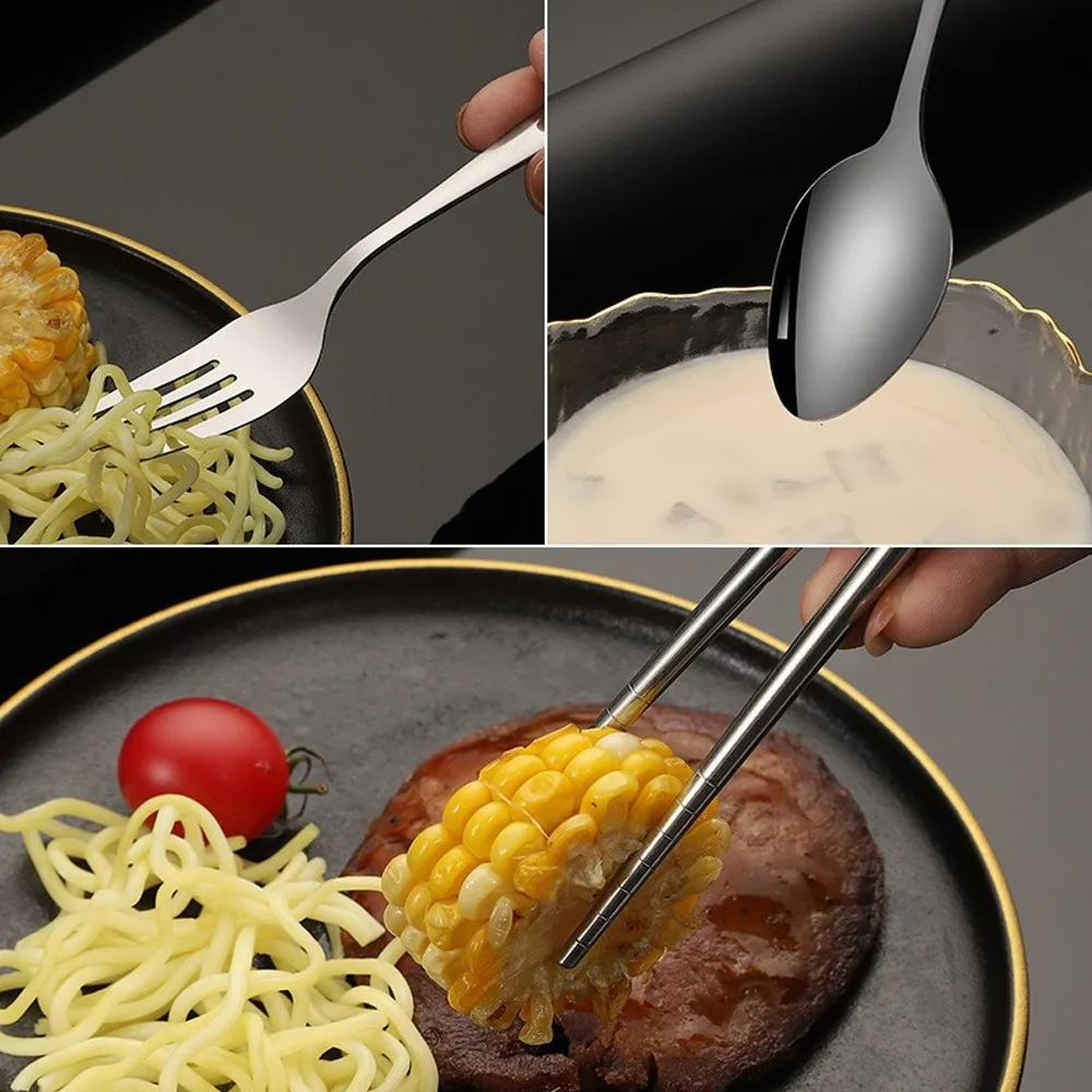 식기 세트 스테인레스 스틸 한국어 스푼 포크 젓가락 3 - Weaning Spoon Set 리뷰 및 가격